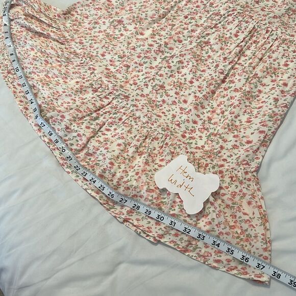 Rewind szS cold shoulder eyelet bodice ruffled short sleeves and hem lined EUC - Picture 13 of 13